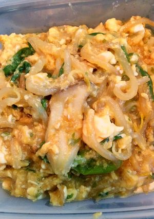 ニラとキノコの麻婆豆腐！マーボーリメイク-レシピのメイン写真