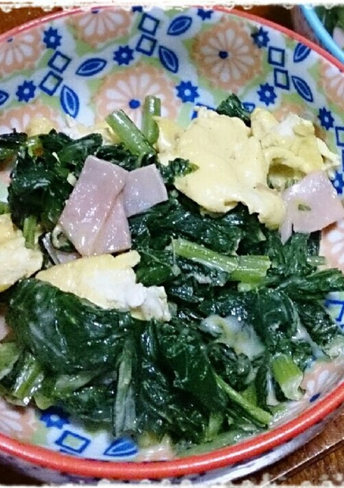子供も好き♪ 小松菜のオイマヨ炒め～♪-レシピのメイン写真