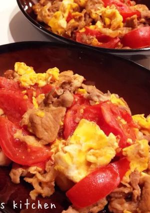 創味シャンタンDX☆豚トマたまご炒め-レシピのメイン写真