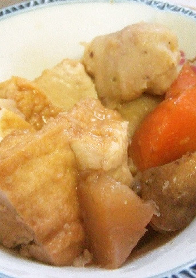 厚揚げと根菜の煮付け-レシピのメイン写真