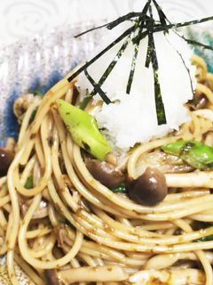 岩のりときのこの和風パスタ-レシピのメイン写真