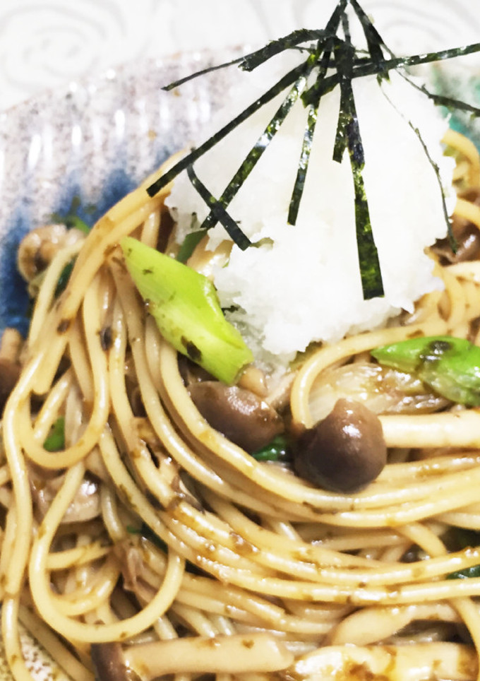 岩のりときのこの和風パスタ-レシピのメイン写真