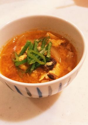 麺を入れてもウマ！カンタン美味辛スープ-レシピのメイン写真