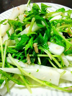 超簡単!水菜と大根のサラダ-レシピのメイン写真