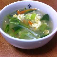 卵と野菜たっぷり中華風スープ-レシピのメイン写真