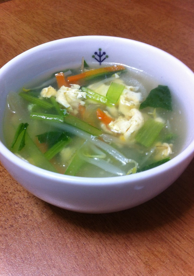 卵と野菜たっぷり中華風スープ-レシピのメイン写真