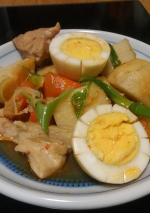 里いもと鶏のピリ辛中華風煮物-レシピのメイン写真
