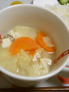 冷凍豆腐と野菜たっぷりの中華スープ♪-レシピのメイン写真