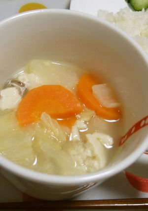 冷凍豆腐と野菜たっぷりの中華スープ♪-レシピのメイン写真