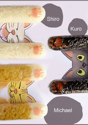 猫の手借りよう☆スティックおにぎり！-レシピのメイン写真