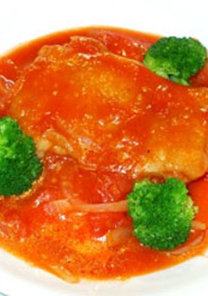 簡単！鶏もものトマト煮♪クリスマスの夕食-レシピのメイン写真