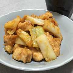 รูปของ 鶏とネギのじゃばら(邪払)みそ煮