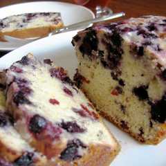 รูปของ ブルーベリーとサワークリームのケーキ❤