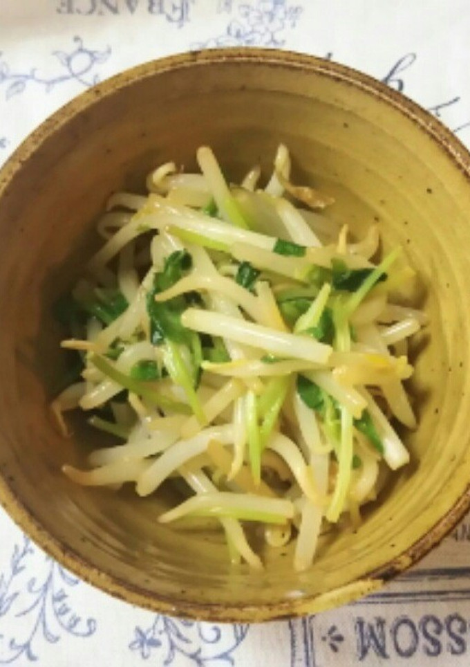 ５分で簡単♪もやしと豆苗のオイマヨ炒め-レシピのメイン写真