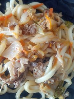 豚キム焼きうどん-レシピのメイン写真