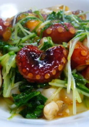 タコと水菜のサッと炒め-レシピのメイン写真