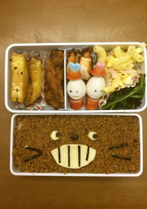 超簡単～そぼろでトトロのキャラ弁♪-レシピのメイン写真