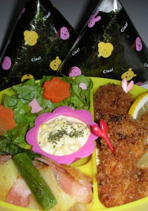 １００均で変身！コンビニ風おにぎり弁当-レシピのメイン写真