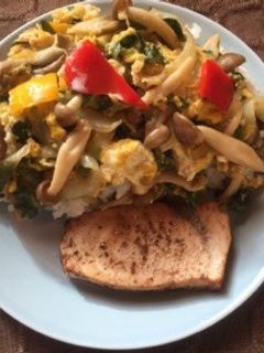 野菜の卵とじと魚のワンプレート-レシピのメイン写真