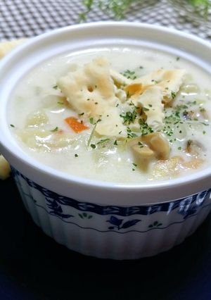 あさりの水煮缶で簡単クラムチャウダー-レシピのメイン写真