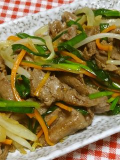 簡単✿焼き肉のタレで牛肉のスタミナ焼き-レシピのメイン写真