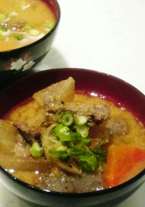 六甲牛　牛すじ煮込み汁　炊き出し-レシピのメイン写真