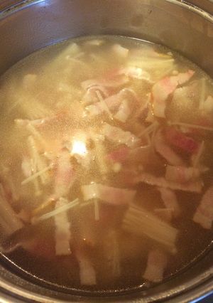 シャンタンDXでエノキの中華風スープ-レシピのメイン写真