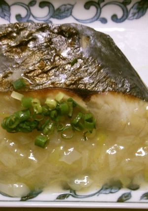 簡単！朝食にも♪サワラのネギ塩餡掛け！-レシピのメイン写真