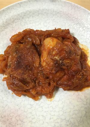鶏肉のオニオントマト煮-レシピのメイン写真