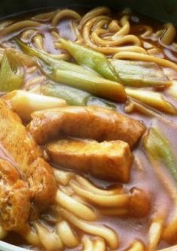 残りコクカレーで厚揚げカレーうどん-レシピのメイン写真
