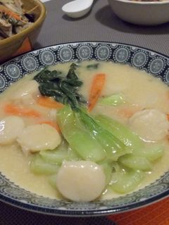 ホタテとチンゲン菜のクリーム煮-レシピのメイン写真