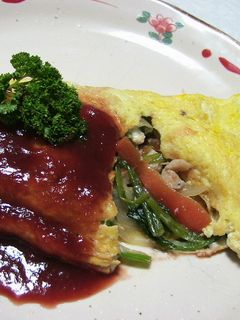 ほうれん草のオムレツ-レシピのメイン写真