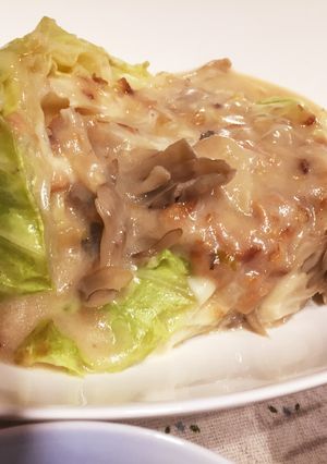 キャベツステーキのクリームソースがけ-レシピのメイン写真