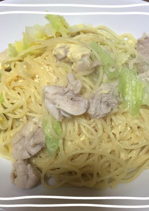 鶏肉とキャベツの簡単カルボナーラ-レシピのメイン写真