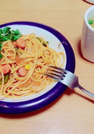 ソーセージとコーンのナポリタン-レシピのメイン写真