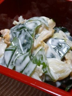 わかめとベビーホタテのマヨ和え-レシピのメイン写真