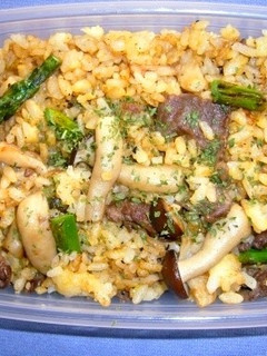 焦がし醤油の焼き肉しめじ炒飯-レシピのメイン写真