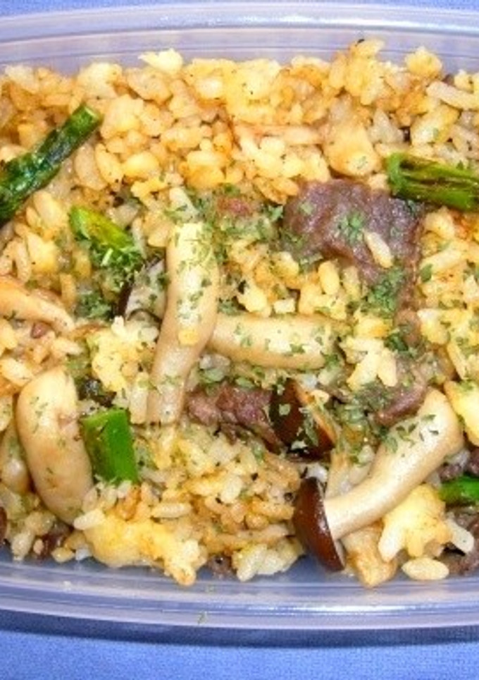 焦がし醤油の焼き肉しめじ炒飯-レシピのメイン写真