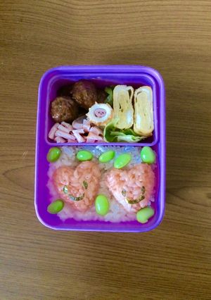 簡単♪キャラ弁♪ハートちゃんおにぎり♡-レシピのメイン写真