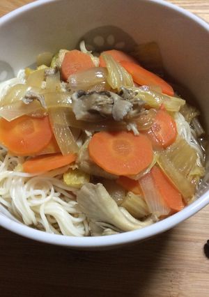 創味シャンタンDXで中華風うどん-レシピのメイン写真