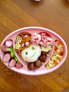 簡単♪キャラ弁♪焼きそば女子♪-レシピのメイン写真
