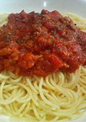 ツナトマトソースパスタ-レシピのメイン写真
