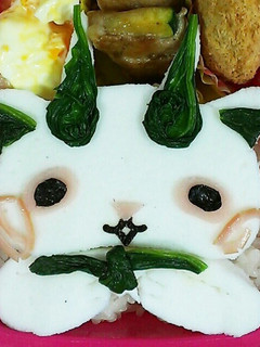 コマさん キャラ弁 はんぺんほうれん草-レシピのメイン写真