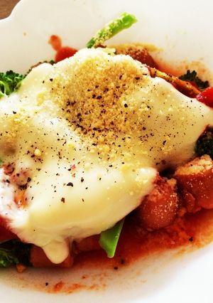 チーズとトマトソースで簡単おかず❁-レシピのメイン写真