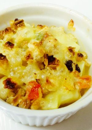朝食にりんごとグラノーラの簡単ココット-レシピのメイン写真