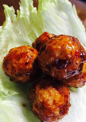 牛蒡と鳥挽肉で作るジューシー肉団子♩-レシピのメイン写真