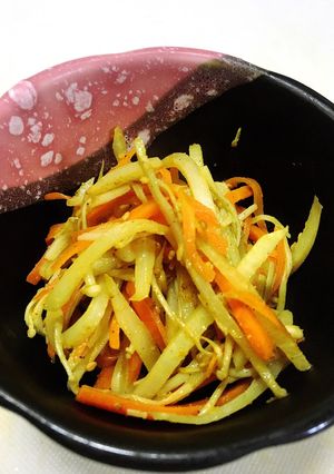 節約❤️大根の皮でカレー風味きんぴら-レシピのメイン写真