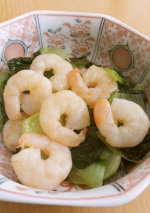 チンゲン菜と小エビの中華風炒め-レシピのメイン写真