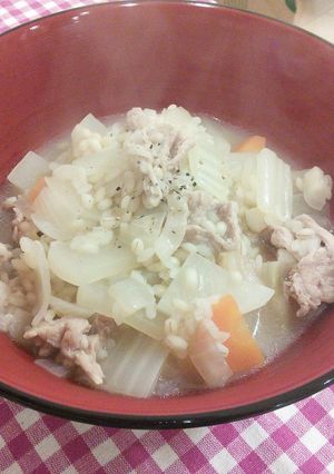 野菜たっぷり☆もち麦中華雑炊-レシピのメイン写真