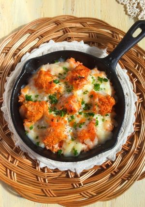 唐揚げ簡単リメイク♪スキレットでドリア-レシピのメイン写真